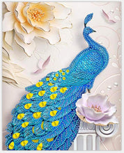 Load image into Gallery viewer, Peacock with Flowers - Special Diamond Painting