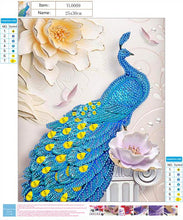 Load image into Gallery viewer, Peacock with Flowers - Special Diamond Painting