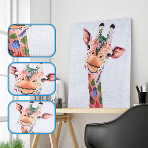 Colored Spots Giraffe - Special Diamond Painting