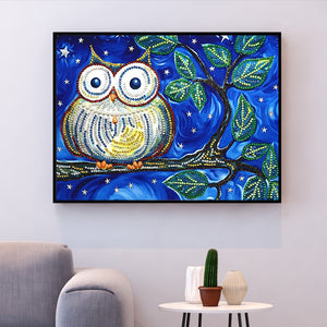 Owl with Big Eyes - Special Diamond Painting
