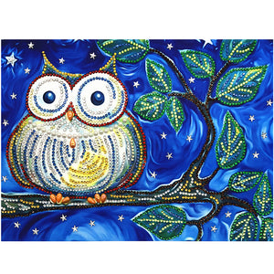 Owl with Big Eyes - Special Diamond Painting
