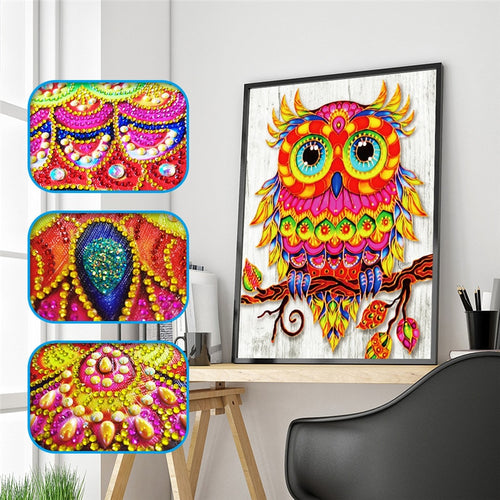 Red Owl - Special Diamond Painting