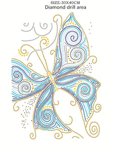 Blue Shiny Butterfly Art - Special Diamond Painting