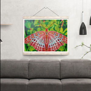 A Red Monarch Butterfly - Special Diamond Painting