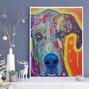 Abstract Dog - Special Diamond Painting