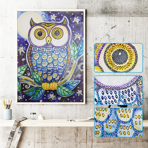 Owl With Big Eyes - Special Diamond Painting