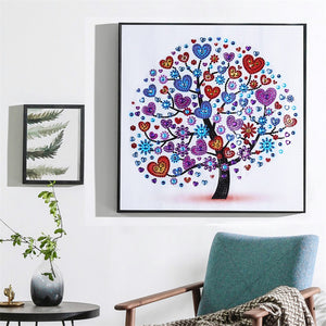 Heart Flower Tree - Special  Diamond Painting