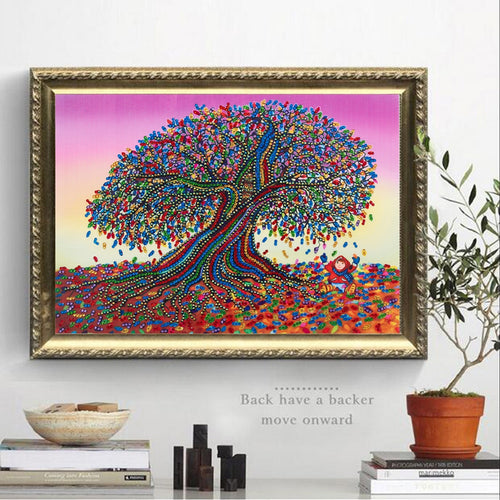 Colorful Flower Tree - Special Diamond Painting