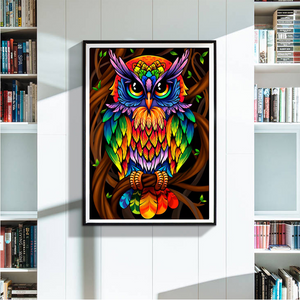 Rainbow Owl - Special Diamond Painting