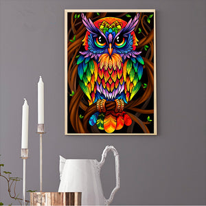 Rainbow Owl - Special Diamond Painting
