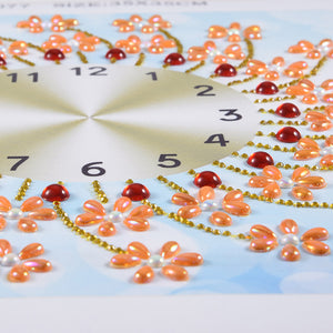 Flower Wall Clock - Special Diamond Painting