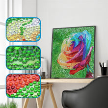 Load image into Gallery viewer, Colorful Rose Flower Special Diamond Painting