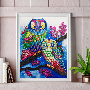 Colorful Owls - Special Diamond Painting