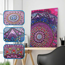 Load image into Gallery viewer, Purple Mandala Flower Special Diamond Painting
