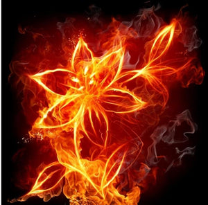 fire flower diamond painting