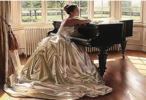 Waiting Bride and Piano Painting Kit for Adults