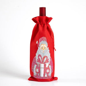 Special-shaped  Diamond Painting Christmas Wine Bottle Cover