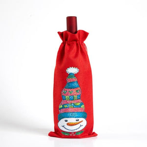 Special-shaped  Diamond Painting Christmas Wine Bottle Cover