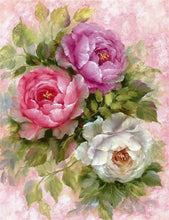 Load image into Gallery viewer, Rose with Vase Painting by Diamonds