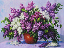 Load image into Gallery viewer, Graceful White and Purple Flowers