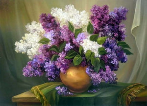 Graceful White and Purple Flowers