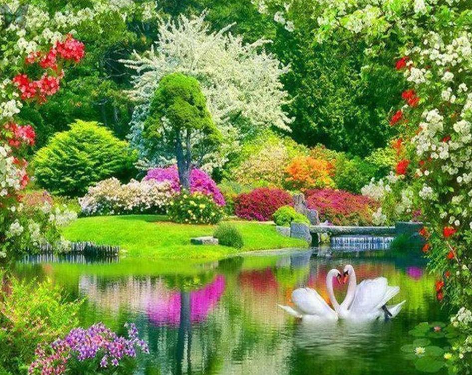 Natural Beautiful Garden Painting