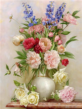 Load image into Gallery viewer, Elegant Flowers Diamond Painting