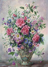 Load image into Gallery viewer, Elegant Flowers Diamond Painting