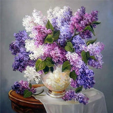 Load image into Gallery viewer, Lavender Flowers in a Vase Diamond Painting Kit