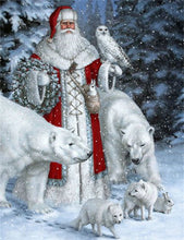 Load image into Gallery viewer, Huge Santa with Owl Diamond Painting Kits for Adults