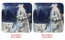 Load image into Gallery viewer, Santa &amp; White Bear on Snow Paintings