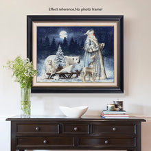 Load image into Gallery viewer, Santa &amp; White Bear on Snow Paintings