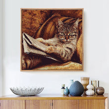 Load image into Gallery viewer, Amazing Cat Reading Newspaper Diamond Art Kit