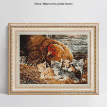 Load image into Gallery viewer, Innocent Kittens with Hen Mother