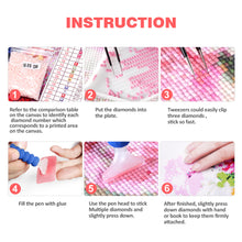 Load image into Gallery viewer, Dog &amp; Flowers Painting - DIY with Diamonds