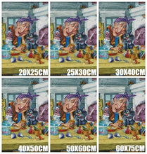 Load image into Gallery viewer, Beautiful Blue Lake and Swans with Waterfall