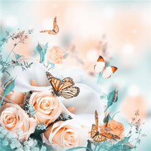 Load image into Gallery viewer, Butterflies on Beautiful Roses