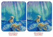 Load image into Gallery viewer, Love able White Bears Diamond Art Kit