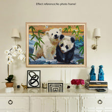 Load image into Gallery viewer, Cute Baby Panda &amp; Bear Painting with Diamonds
