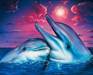 dolphins diamond painting