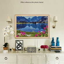 Load image into Gallery viewer, Beautiful Blue Water Lake &amp; Mountains Diamond Art Kit