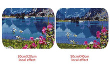 Load image into Gallery viewer, Beautiful Blue Water Lake &amp; Mountains Diamond Art Kit