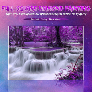 Purple Beautiful Landscape & Waterfalls