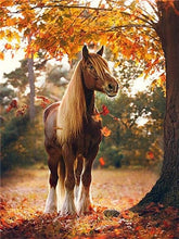 Load image into Gallery viewer, White &amp; Brown Horses Diamond Paintings