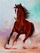 Load image into Gallery viewer, White &amp; Brown Horses Diamond Paintings