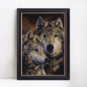 Beautiful Wolves Painting