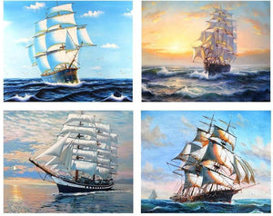 Stunning View of Ships Diamond Painting Kits