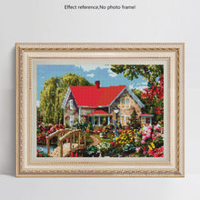 Load image into Gallery viewer, Beautiful House and Colorful Flowers