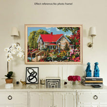 Load image into Gallery viewer, Beautiful House and Colorful Flowers