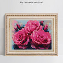 Load image into Gallery viewer, Attractive Pink Roses DIY Diamond Kits